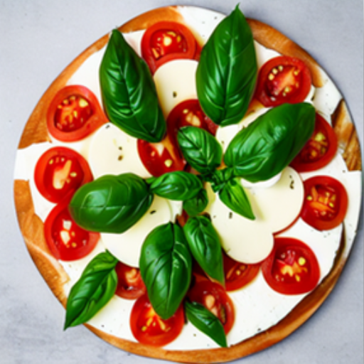 Caprese with basil tomatoes
